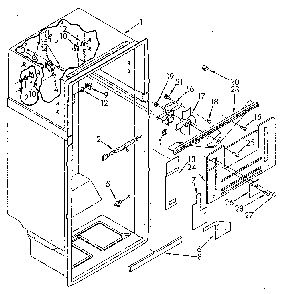 Liner Diagram and Parts List for ET20NKXSM10  Whirlpool Refrigerator