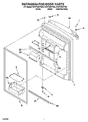 REFRIGERATOR DOOR PARTS Diagram and Parts List for GR2FHMXPB03  Whirlpool Refrigerator
