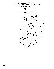 Main Top Diagram and Parts List for  Roper Wall Oven