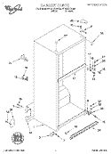 CABINET Diagram and Parts List for GT19DKXGW00  Whirlpool Refrigerator