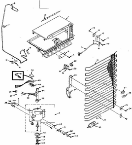 Unit Parts Diagram and Parts List for 106M12DS-F  Kenmore Refrigerator
