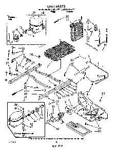 Unit Diagram and Parts List for ED27DQZWN11  Whirlpool Refrigerator