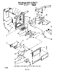 Dispenser Front Diagram and Parts List for ED27DQZWN11  Whirlpool Refrigerator