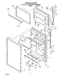 DOOR Diagram and Parts List for ET18GKXDW03  Whirlpool Refrigerator