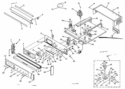 Control Section Diagram and Parts List for 8504277242  Kenmore Range