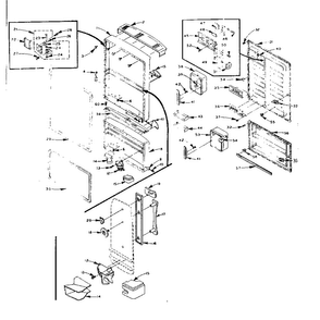 Refrigerator Door Parts Diagram and Parts List for 106M15EL-F  Kenmore Refrigerator