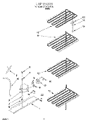 UNIT Diagram and Parts List for TVF15FRGW01  Whirlpool Freezer