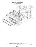 FREEZER DOOR Diagram and Parts List for ET18AKXTF01  Whirlpool Refrigerator