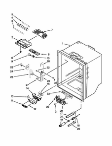 Refrigerator Liner Parts Diagram and Parts List for  Kenmore Refrigerator