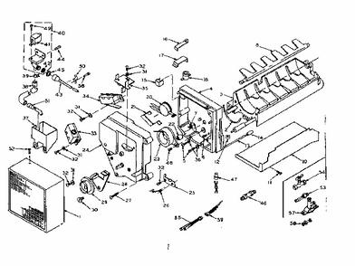 Refrigerator Icemaker Parts Diagram and Parts List for 106U18GIM  Kenmore Refrigerator