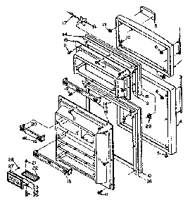 Refrigerator Door Parts Diagram and Parts List for 106U14EL1  Kenmore Refrigerator