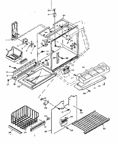 Refrigerator Freezer Section Part Diagram and Parts List for 106U18GIM  Kenmore Refrigerator