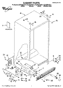 CABINET PARTS Diagram and Parts List for GC3SHEXNT15  Whirlpool Refrigerator