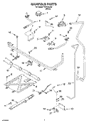 MANIFOLD Diagram and Parts List for TGP310LW0  Estate Range