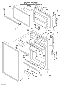 DOOR Diagram and Parts List for ET1MTKXKQ01  Whirlpool Refrigerator