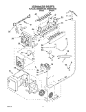 ICEMAKER Diagram and Parts List for GD2NHGXLT00  Whirlpool Refrigerator