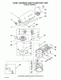 CASE, GEARING AND PLANETARY UNIT Diagram and Parts List for  KitchenAid Mixer