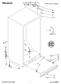 CABINET, LITERATURE Diagram and Parts List for TVF15FRGW03  Whirlpool Freezer