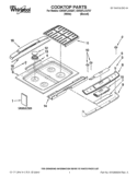 COOKTOP PARTS Diagram and Parts List for  Whirlpool Range