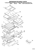 REFRIGERATOR SHELF Diagram and Parts List for GS6SHAXLS02  Whirlpool Refrigerator