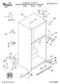 CABINET, LITERATURE Diagram and Parts List for GT22DKXJW01  Whirlpool Refrigerator