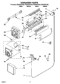 ICEMAKER PARTS Diagram and Parts List for ET6WSMXKT02  Whirlpool Refrigerator
