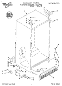 CABINET Diagram and Parts List for ED25RQXFN02  Whirlpool Refrigerator