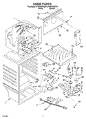 LINER Diagram and Parts List for ET8RHMXKQ01  Whirlpool Refrigerator