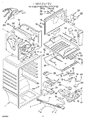 LINER Diagram and Parts List for ET19DKXFW00  Whirlpool Refrigerator
