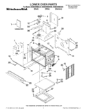LOWER OVEN PARTS Diagram and Parts List for  KitchenAid Wall Oven