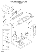 TOP AND CONSOLE PARTS Diagram and Parts List for GCEM2990MQ0  Whirlpool Dryer