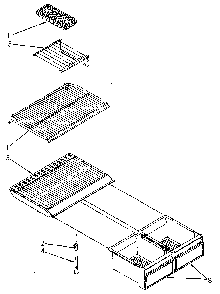Shelf Diagram and Parts List for ET18JKXSN07  Whirlpool Refrigerator
