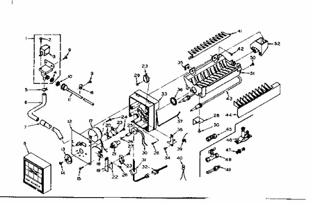 Icemaker Parts Diagram and Parts List for 106W14GIML1  Kenmore Refrigerator