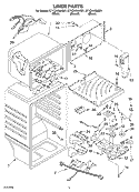 LINER Diagram and Parts List for ET1CHKXKT01  Whirlpool Refrigerator