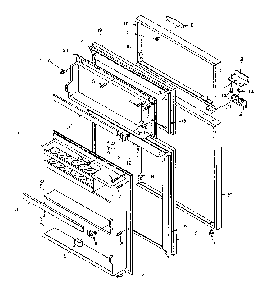 Door Parts Diagram and Parts List for 106T12DSL  Kenmore Refrigerator