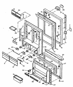 Door Parts Diagram and Parts List for 106W16GL3  Kenmore Refrigerator