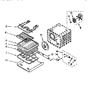 Internal Oven Diagram and Parts List for KEBS277DBL3  KitchenAid Wall Oven