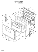 DOOR PARTS Diagram and Parts List for TES356RD2  Estate Range