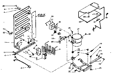 Unit Parts Diagram and Parts List for 106U11A  Kenmore Refrigerator