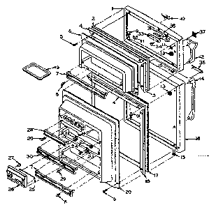 Door Parts Diagram and Parts List for 106S14EL-1  Kenmore Refrigerator