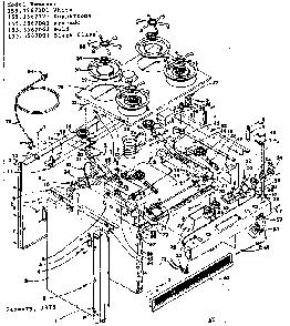 Top Section And Outer Body Diagram and Parts List for 1553567041  Kenmore Range