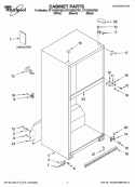 CABINET PARTS Diagram and Parts List for  Whirlpool Refrigerator