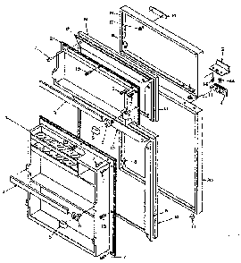 Door Parts Diagram and Parts List for 106T12DS1  Kenmore Refrigerator