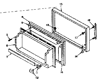 Refrigerator Door Parts Diagram and Parts List for 106U14FS1M  Kenmore Refrigerator
