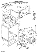 LINER PARTS Diagram and Parts List for ET8CHKXKB07  Whirlpool Refrigerator