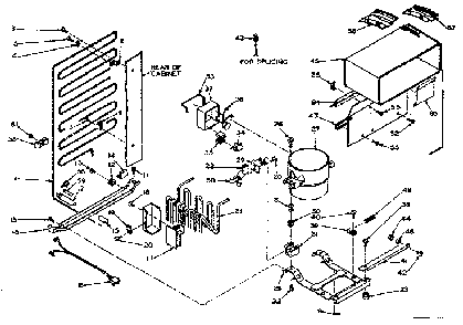 Refrigerator Unit Parts Diagram and Parts List for 106U14DS  Kenmore Refrigerator