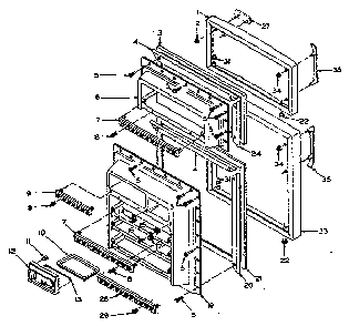 Door Parts Diagram and Parts List for 106T14ES1  Kenmore Refrigerator