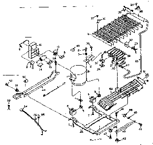 Refrigerator Unit Parts Diagram and Parts List for 106U14EL1  Kenmore Refrigerator