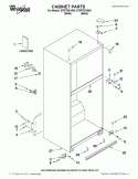 CABINET PARTS Diagram and Parts List for ET8FTEXVQ03  Whirlpool Refrigerator