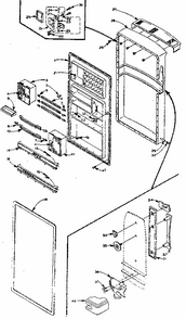 Refrigerator Door Parts Diagram and Parts List for 106M12C-F  Kenmore Refrigerator